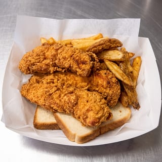 3 pc Chicken Tender, 3 pc Wings and Fries