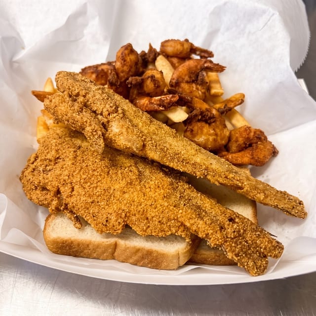 Menufy 2 pc Whole Catfish and 10 Shrimp.